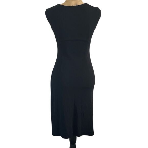 EUC! Nicole Miller Collection Black Sleeveless Midi Chest Cut Out Dress - Size 4 - Picture 6 of 7